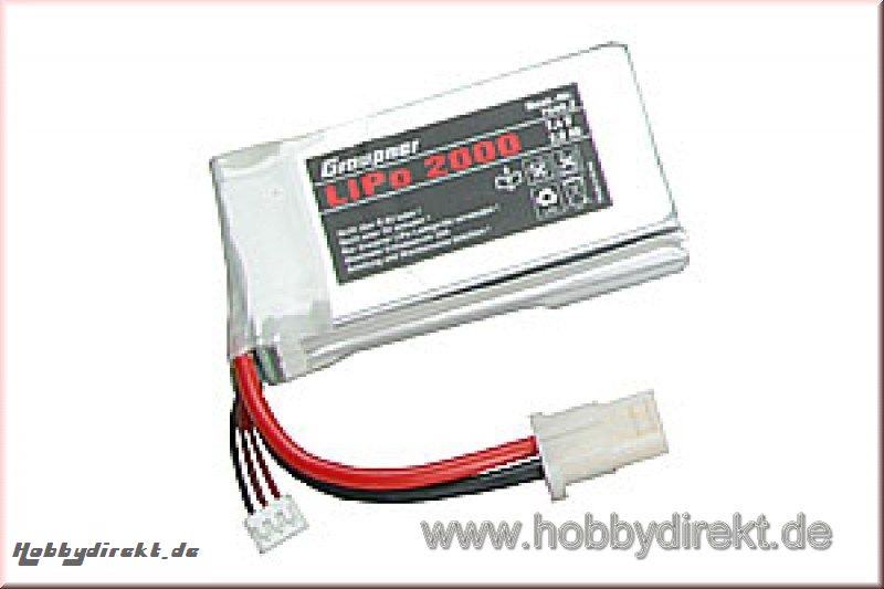 LiPo-Akku 2/2000 7,4V G2 Graupner 7640.2