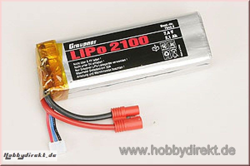 LiPo-Akku 2/2100 7,4V G3,5 Graupner 7642.2