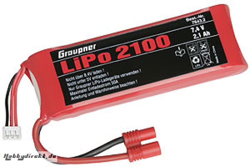 LiPo-Akku 2/2100 7,4V G 3,5 Graupner 7643.2