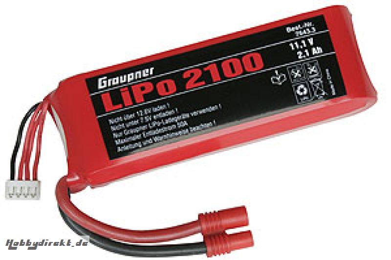 LiPo-Akku 3/2100 11,1V G 3,5 Graupner 7643.3