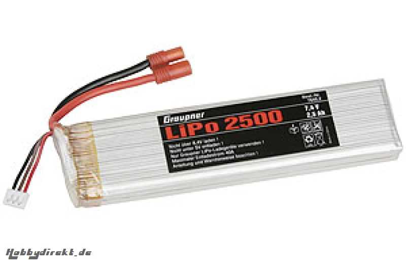 LiPo-Akku 2/2500 7,4V G 3,5 Graupner 7645.2