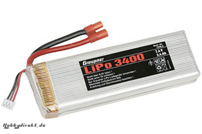 LiPo-Akku 2/3400 7,4V G 3,5 Graupner 7648.2