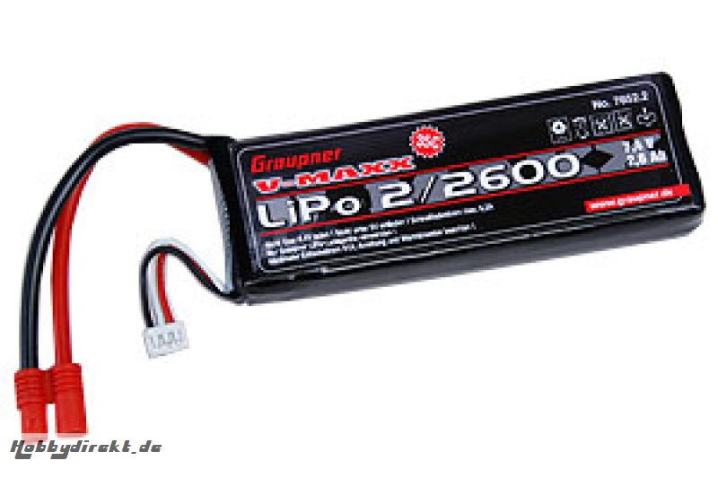 LiPo-Akku V-MAXX 35C2/2600 7,4V G3,5 Graupner 7652.2