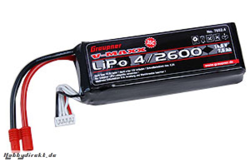 LiPo-Akku V-MAXX 35C4/2600 14,8V G3,5 Graupner 7652.4