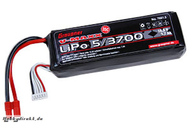 LiPo-Akku V-MAXX 35C5/3700 18,5V G3,5 Graupner 7661.5