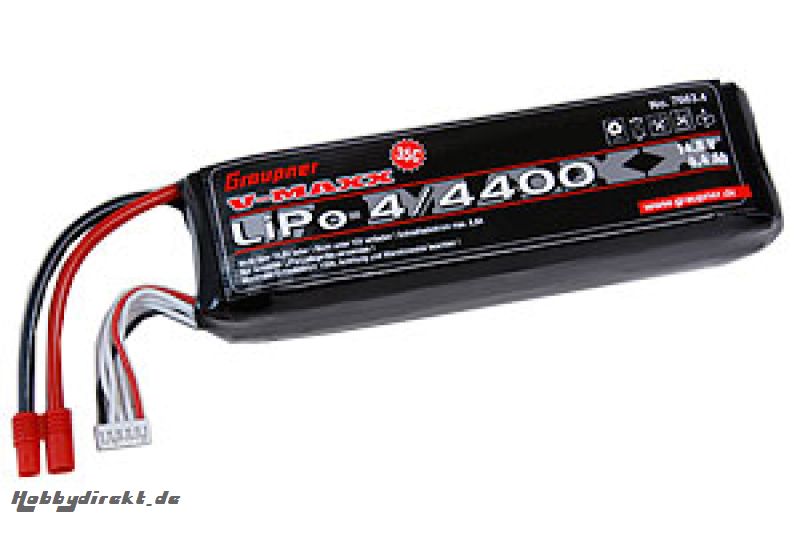 LiPo-Akku V-MAXX 35C4/4400 14,8V G3,5 Graupner 7663.4