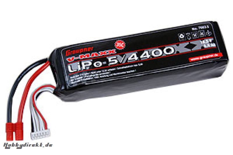 LiPo-Akku V-MAXX 35C5/4400 18,5V G3,5 Graupner 7663.5