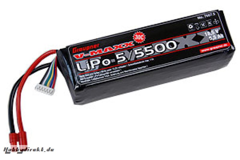 LiPo-Akku V-MAXX 30C5/5400 18 Graupner 7667.5