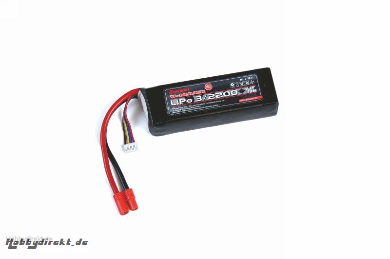 LiPo battery V-MAXX45C 3/2200 Graupner 9722.3