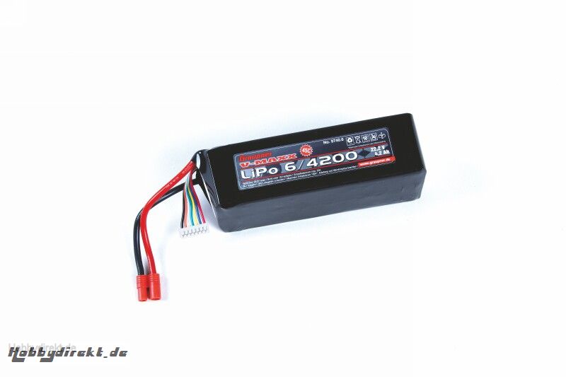 LiPo-Akku V-MAXX 45C6/4200 22,2V G3,5 Graupner 9740.6