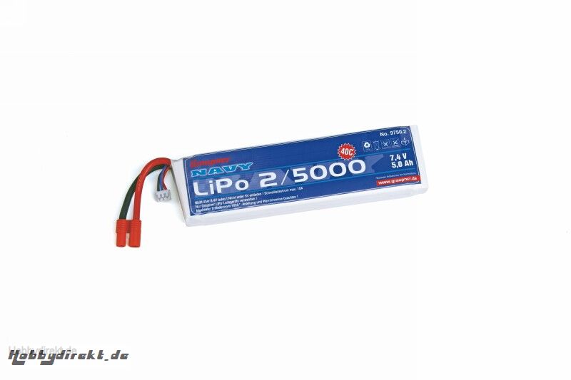 LiPo-Akku 2S 5000 mAh 40C Graupner 9750.2