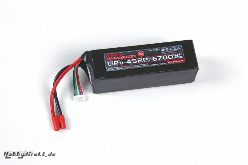 LiPo-Akku V-MAXX 70C4S2P/6700 14,8V G3.5 Graupner 9768.4