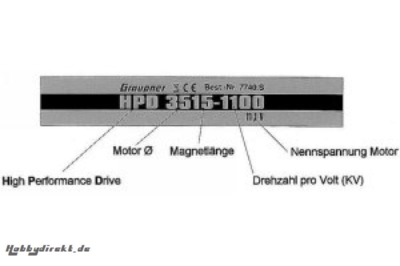 COMPACT HPD 2948-3760 7,4V brushless M. Graupner 7757