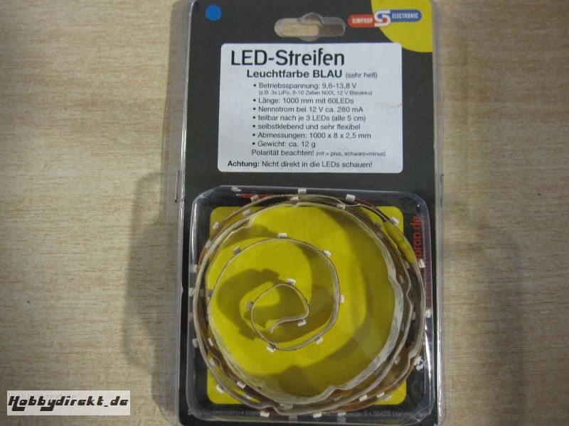 LED-Streifen 100cm blau Simprop 0103799