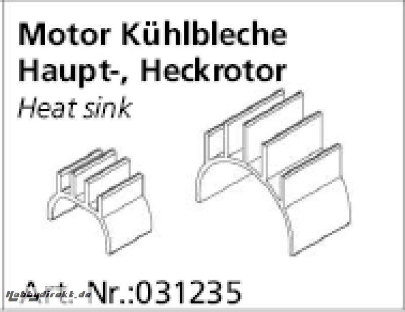 Motor Kühlbleche Haupt-/Heckmotor Aero Hawk, Calisto Jamara 0312