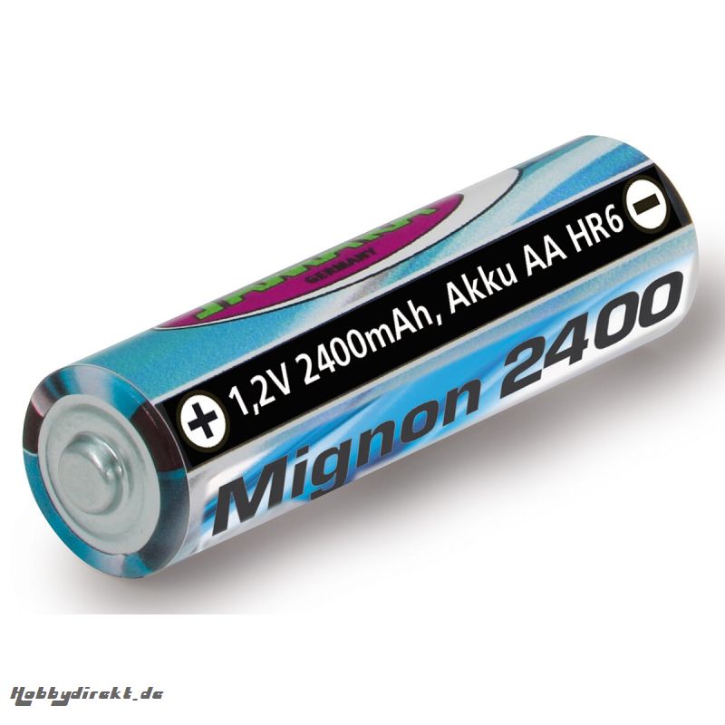 Akku 1,2V 2400mAh NiMh Mignon AA HR6 Jamara 141018