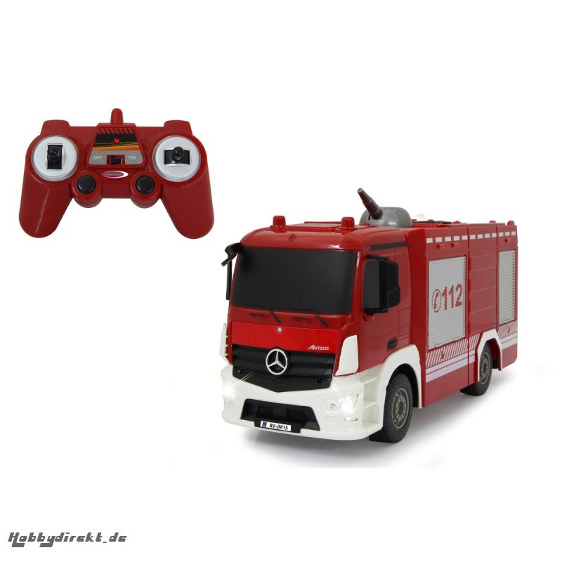 Feuerwehr TLF mit Spritzfunktion Mercedes-Benz Antos 1:26 2,4GHz Jamara 404970