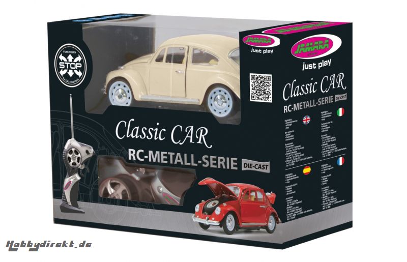 VW Käfer 1:18 RC Die Cast creme weiß 40MHz Jamara 405111