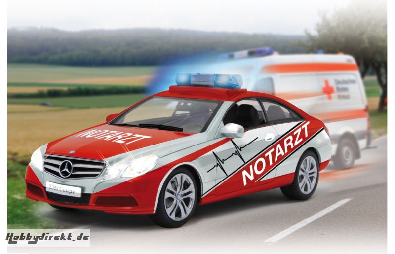 Mercedes E350 Coupe 1:16 Notarzt weiß-rot 2,4G Jamara 405130