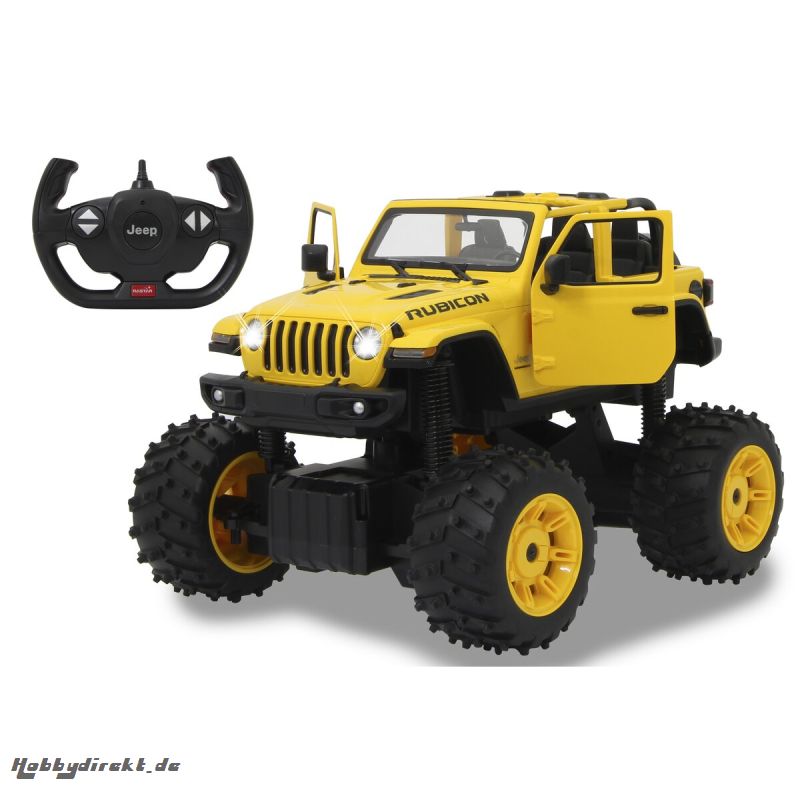 Jeep Wrangler JL 1:14 gelb 2,4GHz A Big Wheel Tür manuell Jamara 405181