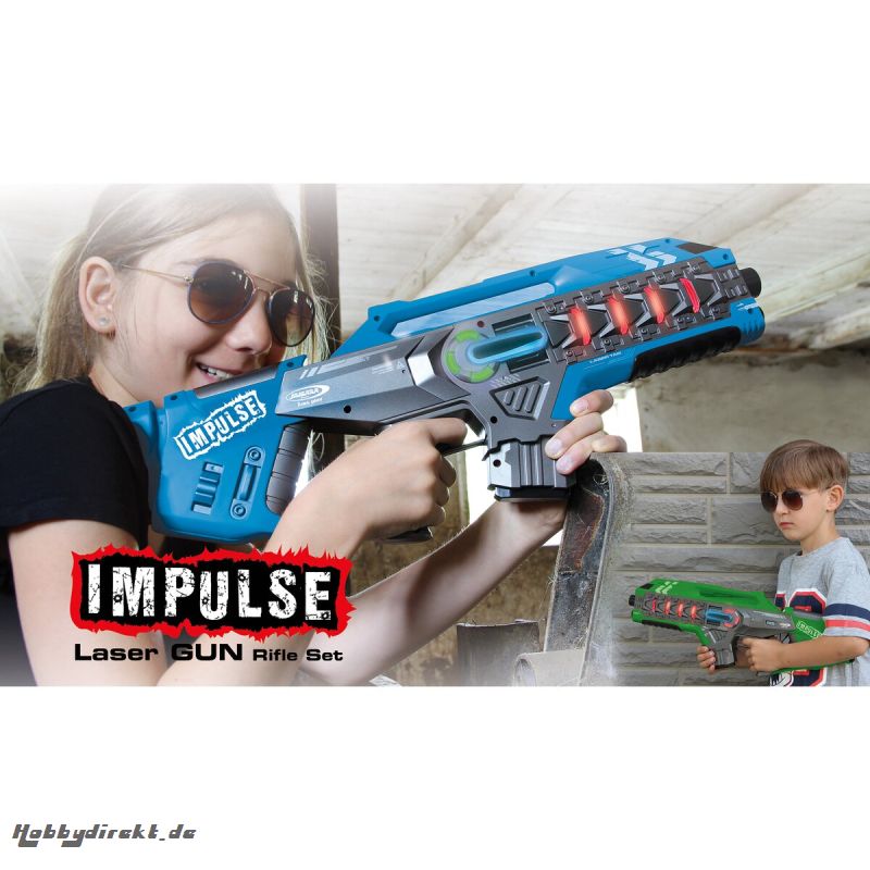 Impulse Laser Gun - Rifle Set blau/grün Jamara 410084