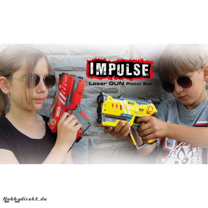 Impulse Laser Gun - Pistol Set gelb/rot Jamara 410085