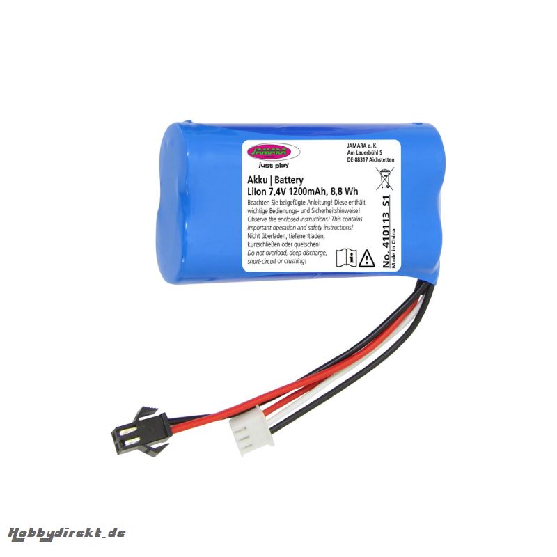 Akku J-Rock Li-Ion 7,4V 1200 mAh 8,88Wh Jamara 412735