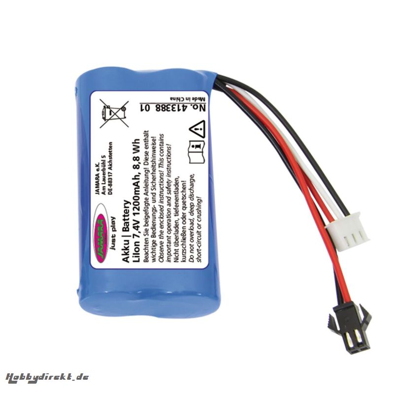 Akku Bagger Volvo EC160E Metal Li-Ion 7,4V 1200mAh 8,88Wh Jamara 413388