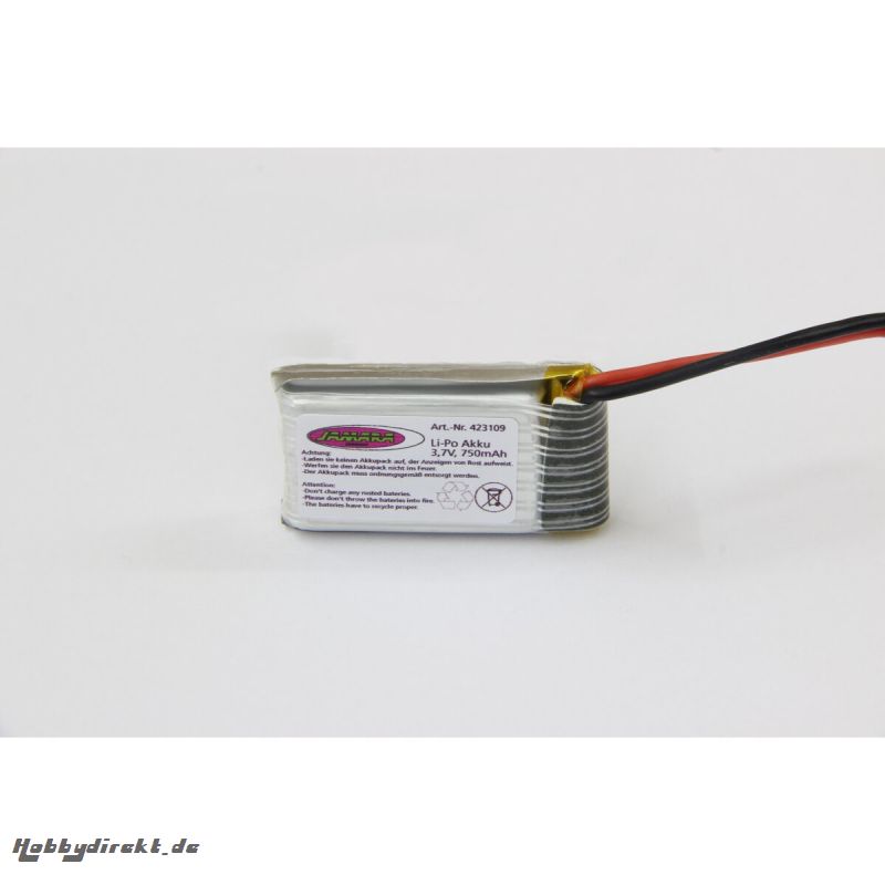 Akku F1X-Loky Lipo 3,7V 750mAh 2,77Wh BEC Jamara 423109