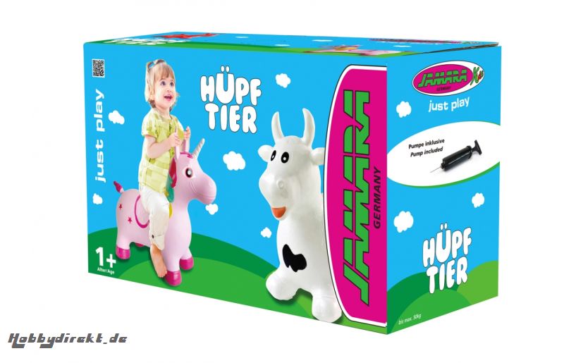 Hüpftier Einhorn bunt mit Pumpe Jamara 460316