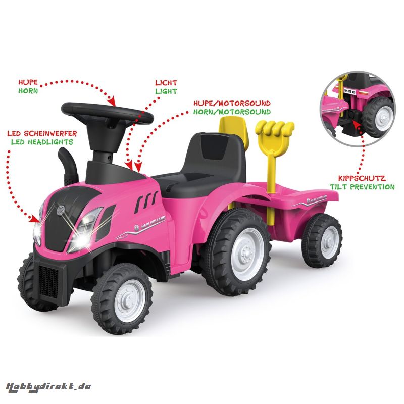 Rutscher New Holland T7 Traktor pink Jamara 460357