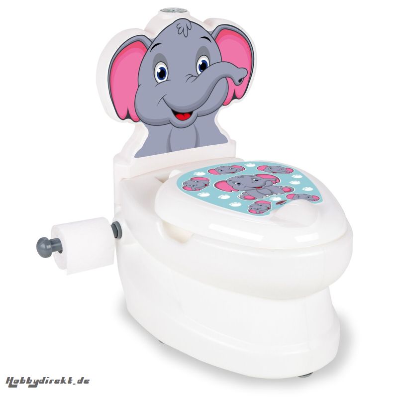 Meine kleine Toilette Elefant mit SpÃ¼lsound und Toilettenpapierhalter Jamara 460957