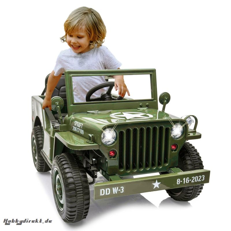 Ride-on Jeep Willys MB Army grün 12V Jamara 461815