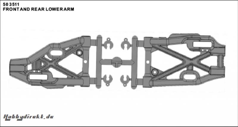 Querlenker unten vo+hi Set DM one Jamara 503511