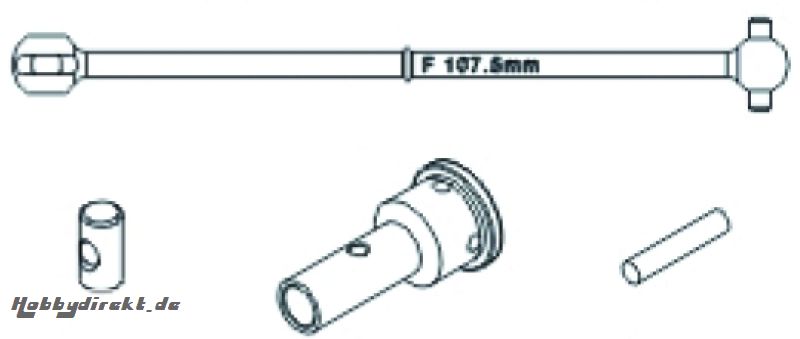 Kardan X3 vorn CVD incl. Well Jamara 504212