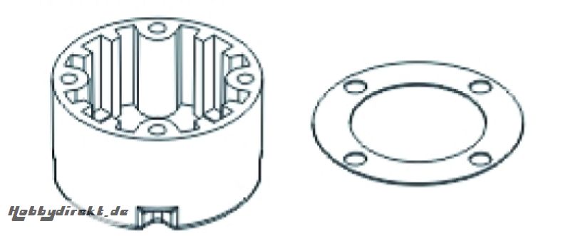 Differentialgehäuse X3 vo/hi Jamara 504253