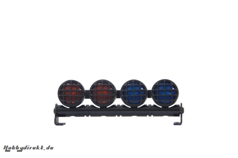 Car LED Signallicht 4-fachAluRundRotBlau Jamara 505512