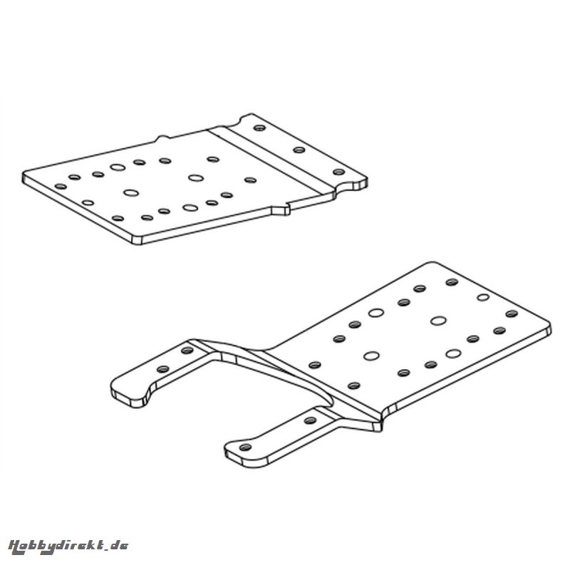 Chassisversteifung Skull/ Nightstorm/Crossmo vorne+ hinten Jamara 506129