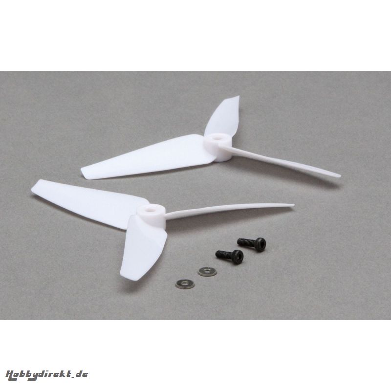 Tail Rotor Blade Set (2), White: 200 SR X/250 CFX Horizon BLH2021