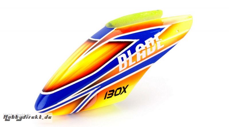 Fiberglass canopy for the Blade 130X orange/blue Horizon BLH3722D