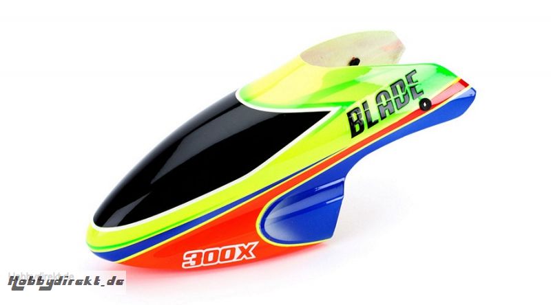 Fiberglass canopy for the Blade 300X green/orange Horizon BLH4542D