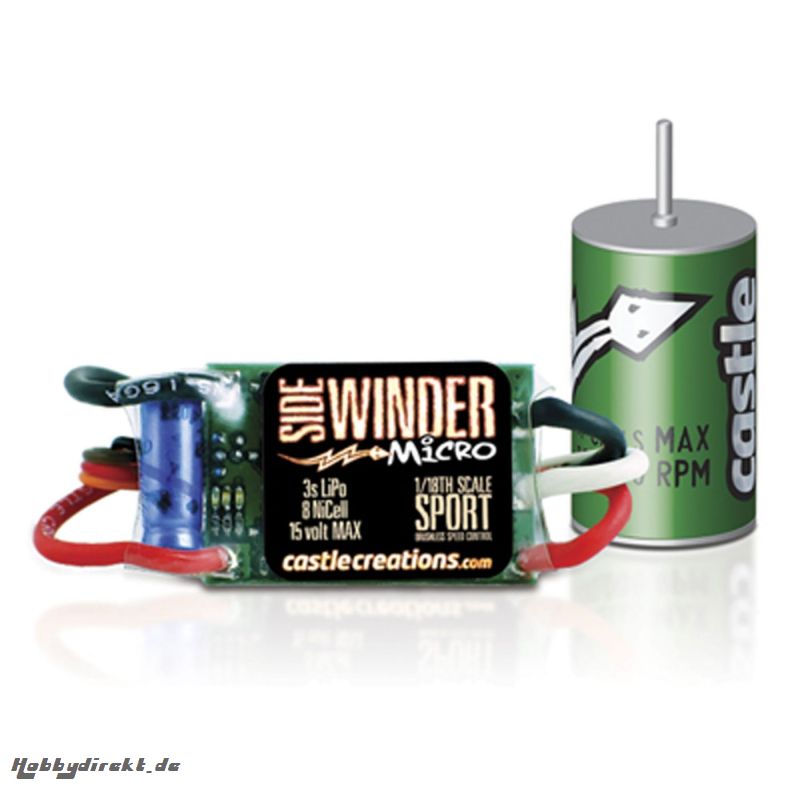 Castle Sidewinder Micro Combo mit 0808 4100KV Motor Horizon CSE010005005