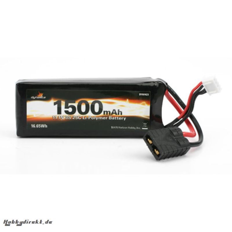 11.1V 1500mAh 3S 25C LiPo: 1/16 TRA Horizon DYN1423