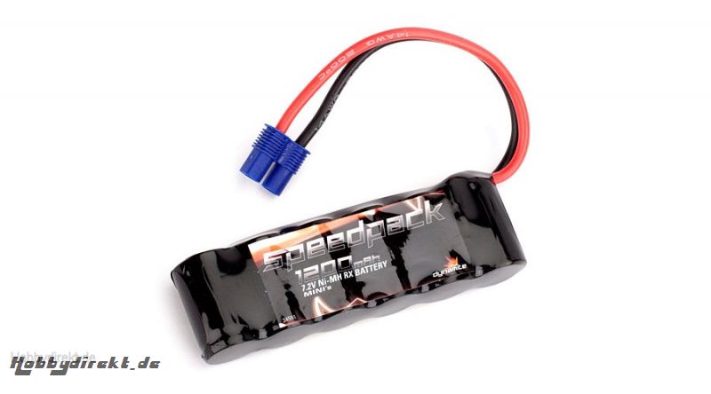 7.2V 1200mAh NiMH Battery, Long w/EC3: Minis Horizon DYN1473