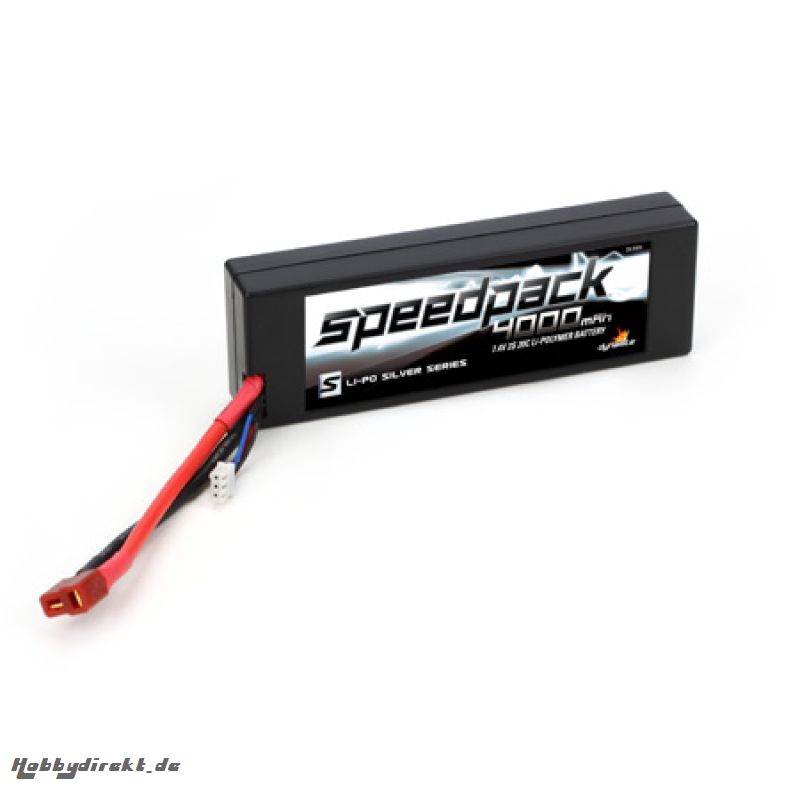 7.4V 4000mAh 2S 20C LiPo, Hardcase w/Deans Horizon DYN5200D