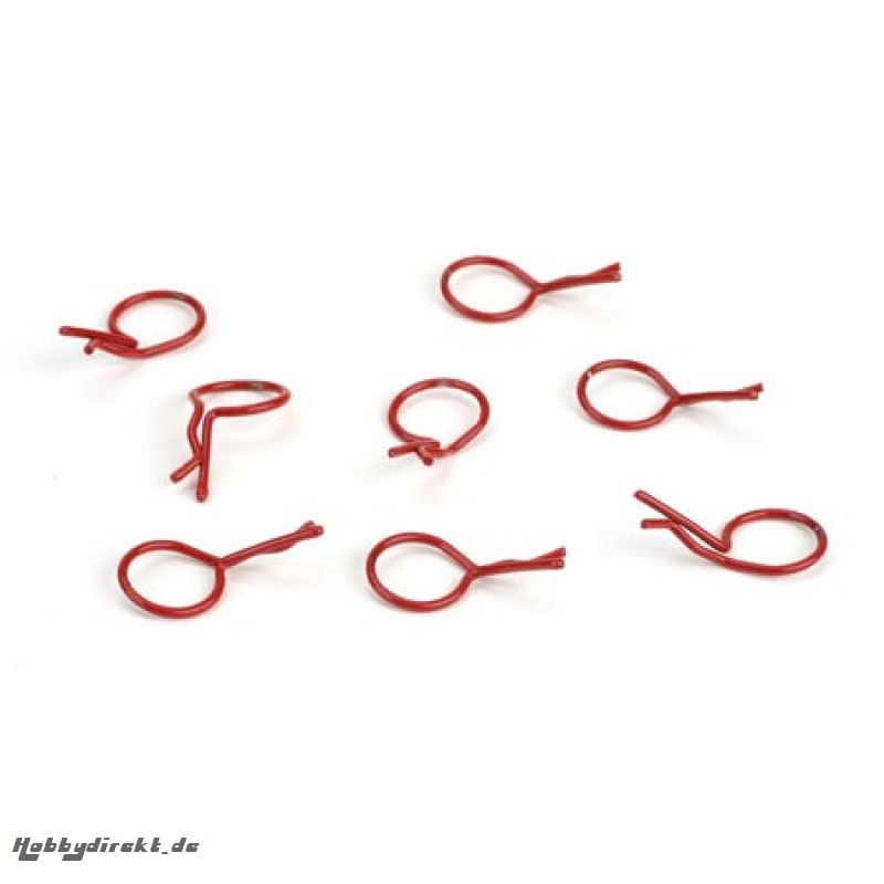 Bent Body Clips Red (8) Horizon DYN5551