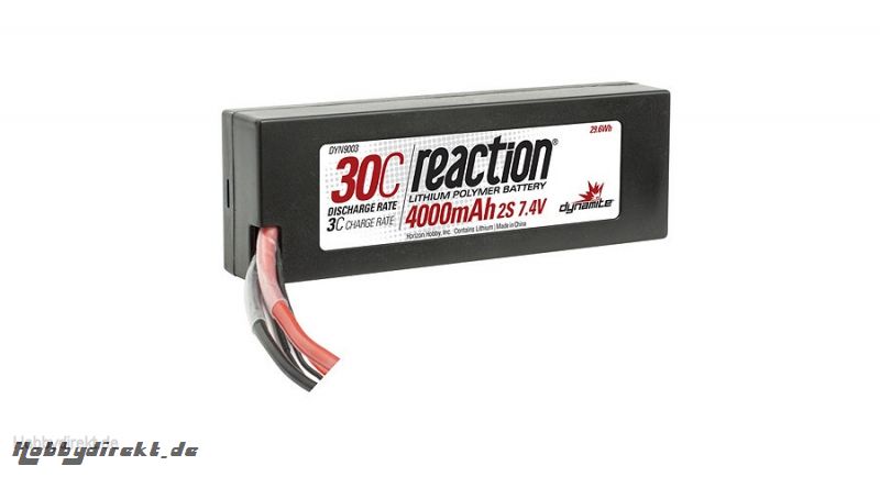 7.4V 4000mah 2S 30C LiPo Hardcase: EC3 Horizon DYN9003EC