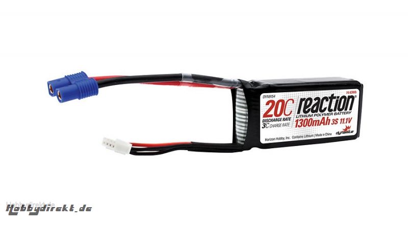 11.1V 1300mAh 3S 20C LiPo w/EC3 Horizon DYN9154