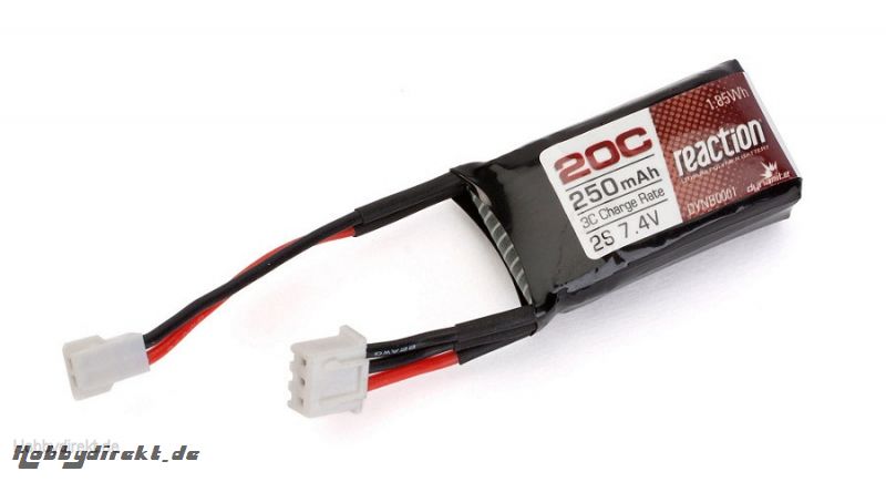 Dynamite 2S 7,4V 250mAh 20C LiPo-Akku: Micro Rally/SCT Horizon DYNB0001