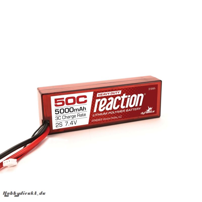 Dynamite Reaction 2S 7,4V 5000mAh 50C LiPo-Akku im Hard Case m. EC5-Anschluss Horizon DYNB3810EC